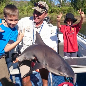 Kids catching a shark Kakadu