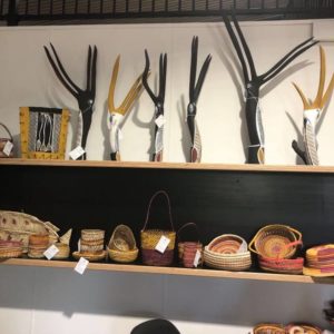 Local Indigenous art on display at Murrawuddi Art Gallery in Jabiru